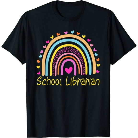 Premium Comfort - School Librarian Rainbow T-Shirt
