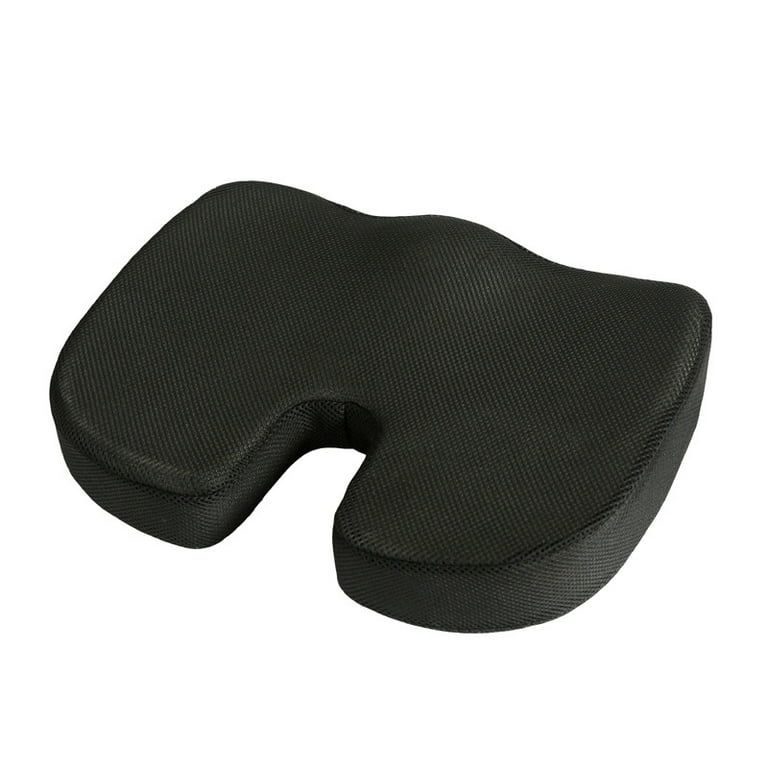 Gray Premium Orthopedic Memory Foam Seat Cushion Coccyx Tailbone Pain - Sciatica  Back Pain Relief - Office Chair