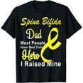 thumbnail image 1 of Premium Comfort - Spina Bifida Awareness For Dad Yellow Ribbon Support T-Shirt, 1 of 4