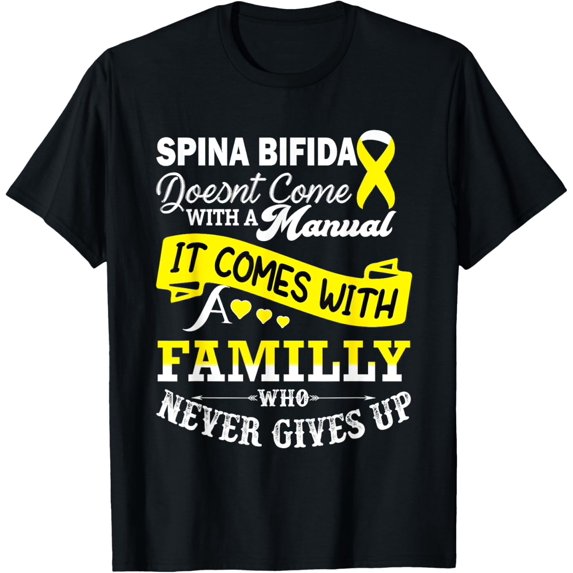 men and women can wear, Spina Bifida Awareness Month Family Support T-Shirt