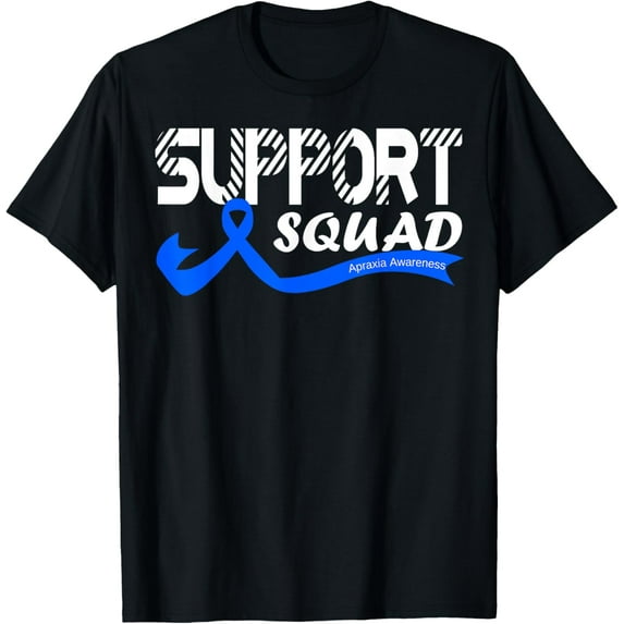 Premium Comfort - Support Squad Apraxia Awareness Ribbon Blue T-Shirt