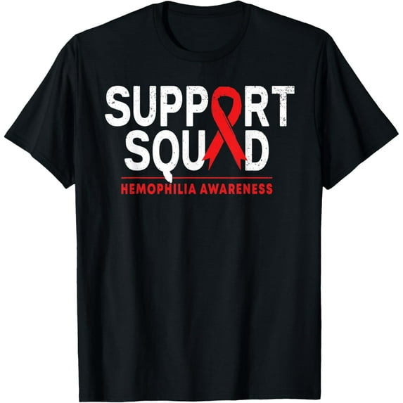 Premium Comfort - Support Squad Hemophilia Awareness Month Red Ribbon Event T-Shirt