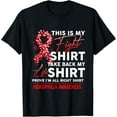 thumbnail image 1 of Premium Comfort - This Is My Fight Hemophilia Awareness Red Ribbon T-Shirt, 1 of 4