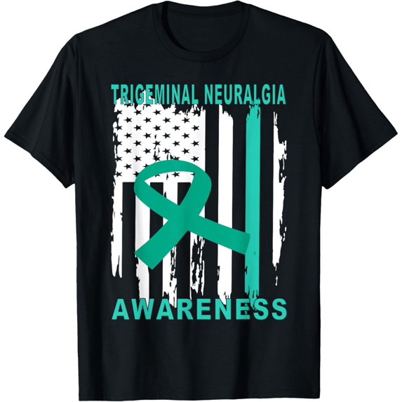 Premium Comfort - Trigeminal Neuralgia Awareness USA Flag American Support T-Shirt