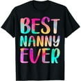 thumbnail image 1 of Premium Comfort - Womens Best nanny Ever Colorful T-Shirt Mother's Day T-Shirt, 1 of 4