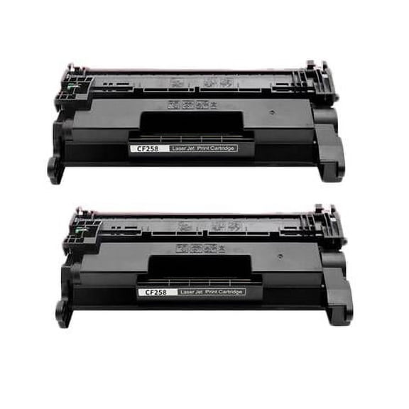 Premium Compatible Toner Cartridge Replacement for CF258A/58A Cartridge - Without Chip - 2-Pack