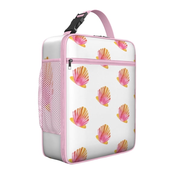 Premium Conch Shell Lunch Box for Ocean Life Series, Insulated Reusable Lunch Bag, Leakproof Soft for School and , Compact Cooler Tote for Work Men and Women, with Pockets