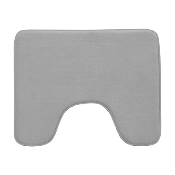 Premium Contoured Toilet Mat | Non-Slip Bathroom Rug | Soft Absorbent Washable U-Shaped Toilet Rug for Bathroom,Master Bath,Guest Bath | Durable Bathroom Floor Mat | Comfortable Bathroom