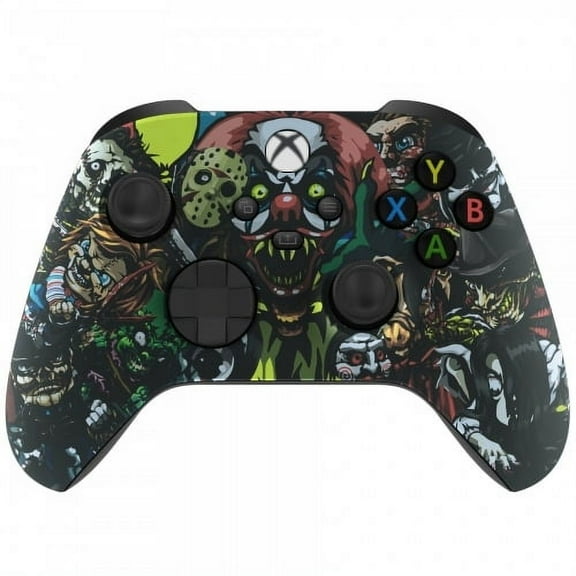 Premium Controllerz Custom Controller - For Xbox Series / One S Soft Touch Custom Wireless Controller - Soft Shell For Comfort Grip X (Scary Party)