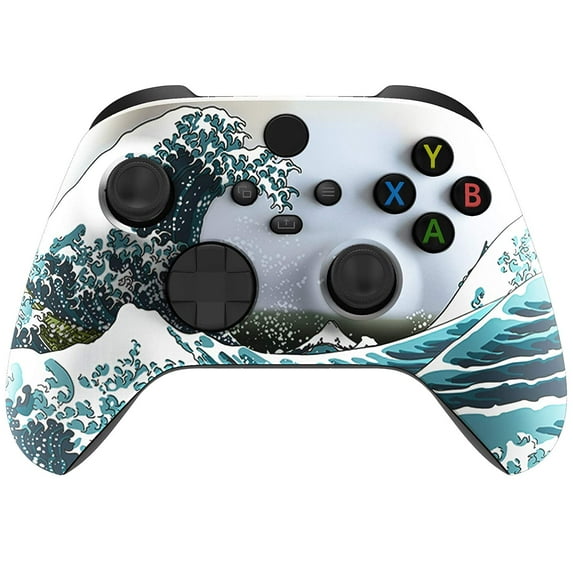 Premium Controllerz Custom Controller - For Xbox Series / One S Soft Touch Custom Wireless Controller - Soft Shell For Comfort Grip X (Waves)