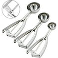 Premium Cookie Scoop Set 3 Sizes (1 Tbsp, 2 Tbsp, 3 Tbsp) Stainless