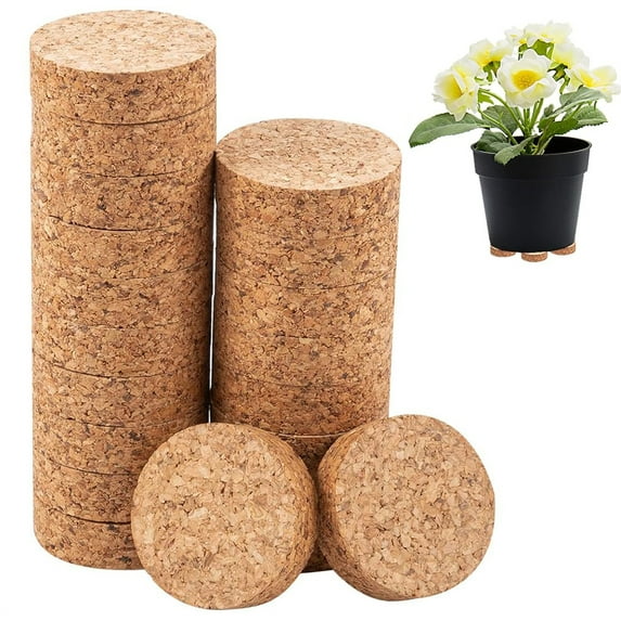 Premium Cork Pot Feet Pads,Bexikou 15 Pack Invisible Plant Pot Feet,Non-Slip Pot Feet Risers,Waterproof Plant Stand Protectors for Indoor and Outdoor Use