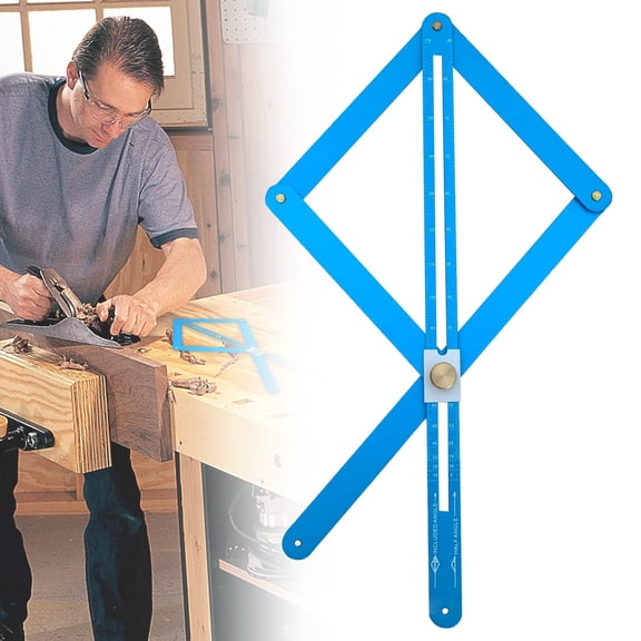 Premium Corner Angle Finder, Corner Angle Finder Tool, Stainless Steel Precision 10°-170° Measurement Miter Saw Protractor Bevel Gauge Tool (Blue)