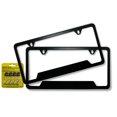 thumbnail image 1 of Premium Corrosion-Resistant Stainless Steel Matte Black Powder Coated 2-Hole Standard CAR Heavy Duty License Plate Frames with Free Set of Screws and caps - Set of 2 Frames, 1 of 8
