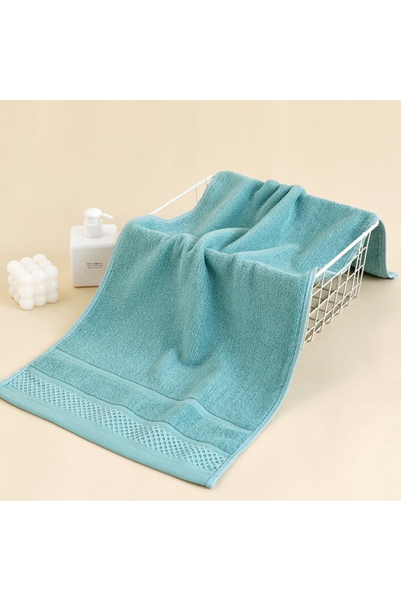 Premium Cotton Bath Towel - 75x35cm (29.5x13.8in) - Ultra Soft, Highly Absorbent - Available in Blue, Gray, White, Khaki Green - Home, Spa, Gym, Beach Essential