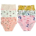 thumbnail image 1 of Premium Cotton Briefs for Toddler Little Girls - 6-Pack Assortment - Sizes 2T to 7T, 1 of 6