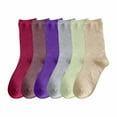 thumbnail image 1 of Premium Cotton Crew Socks for Women 6 Pairs, Assorted Colors, Breathable and Comfortable, Ideal for Everyday Wear, Multicolor, 1 of 6