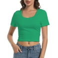 thumbnail image 1 of Premium Cotton Crop Top for Women, Scoop Neck Sexy-Cute Design, 1 of 5