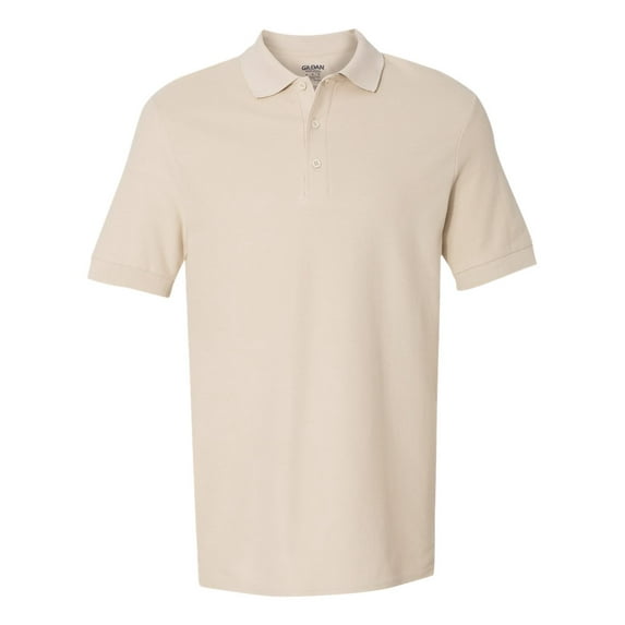 Premium Cotton Double Piqué Polo, S, Sand