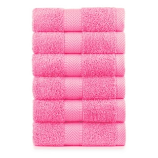 My Texas House Grid Cotton Kitchen Towels - Pink - 16 x 28 in