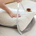 thumbnail image 1 of Premium Cotton Pillowcase 75x52cm - Soft Breathable Bed Pillow Cover with Non-Slip Button Design & Reinforced Elastic Straps for Comfortable Sleep - Easy Care Machine Washable Wrinkle-Free, 1 of 6