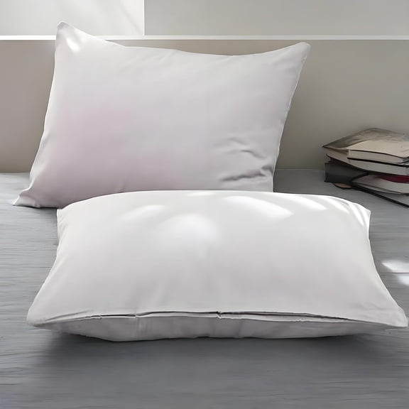 Premium Cotton Pillowcases Standard Size, 600 Thread Count Grey Pillow Covers Set of 2 - Hotel Quality, Soft & Breathable Pillow Cases