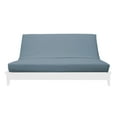 thumbnail image 1 of Premium Cotton/Polyester Futon Cover by Prestige Furnishings - Solid Collection - Solid Blue Bonnet - Queen Size (60" x 80"), 1 of 6