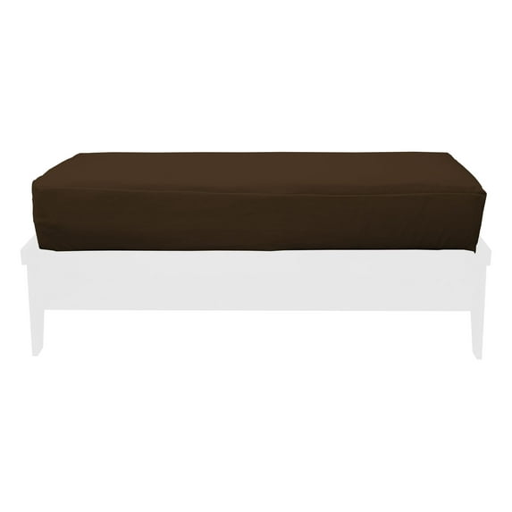 Premium Cotton/Polyester Futon Cover by Prestige Furnishings - Solid Collection - Solid Dark Brown - Ottoman Size (21" x 28")