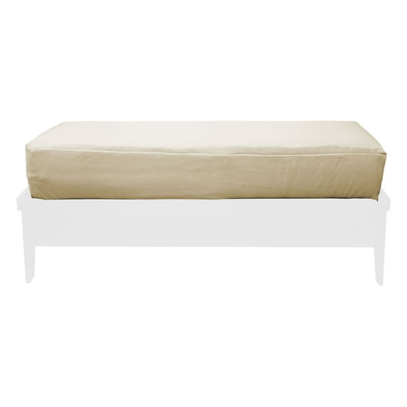 Premium Cotton/Polyester Futon Cover by Prestige Furnishings - Solid Collection - Solid Natural - Twin Ottoman Size (39" x 21")