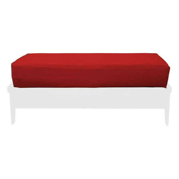 Premium Cotton/Polyester Futon Cover by Prestige Furnishings - Solid Collection - Solid Red - Ottoman Size (21" x 28")