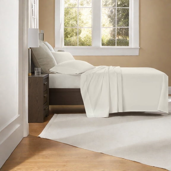 Premium Cotton Split King Sheets And Sheet Sets Sateen Ivory for Home