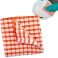 thumbnail image 1 of Premium Cotton Tea Towels for Kitchen Pack of 1, Super Absorbent Dish Towels for Drying Dishes, Soft Durable Kitchen Tea Towels, Reusable Cleaning Cloths, Assorted Designs, Orange, 1 of 8