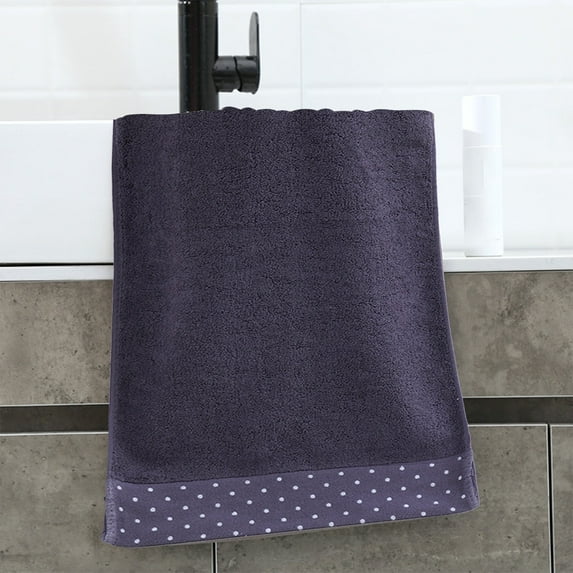 Premium Cotton Towel - Large Size 29.13x13.39 inches - Soft, Absorbent & Quick-Dry Bath Towel - Skin-Friendly (Blue/Brown/White) - 1PC Home & Travel Essentials