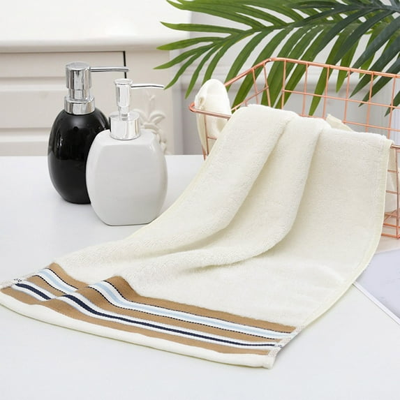 Premium Cotton Towel Set - Soft, Absorbent Face & Bath Towels for Home, Spa, Gym - 74x34 cm, White/Blue/Coffee Options, 1-Piece Pack