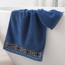 Premium Cotton Towel - Soft, Absorbent, Quick-Drying Face & Bath Towel, 75x34cm, Available in Blue, White, Pink - 1 Piece