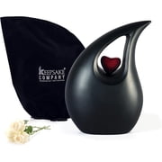 Premium Cremation Urn   Large Black Matte Design for Loved Ones  Ashes