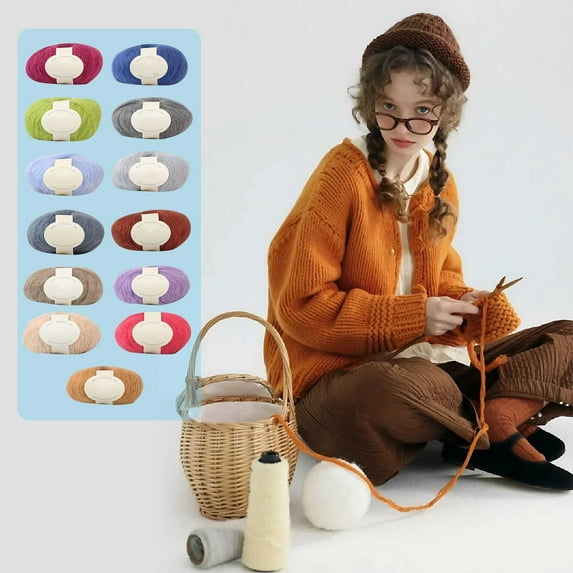Premium Crochet Yarn for Youngster Clothes, Fine Wool Blend Knitting Yarn, 100g Skeins with 2.5-3.5mm Needle Size, Ultra-soft & Durable for Sensitive N, Perfect for Handmade Scarves, Hats,
