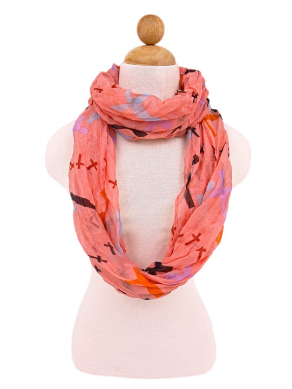 Premium Cross Design Infinity Loop Fashion Scarf