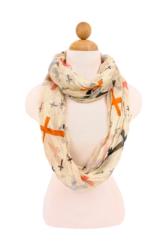 Premium Cross Design Infinity Loop Fashion Scarf