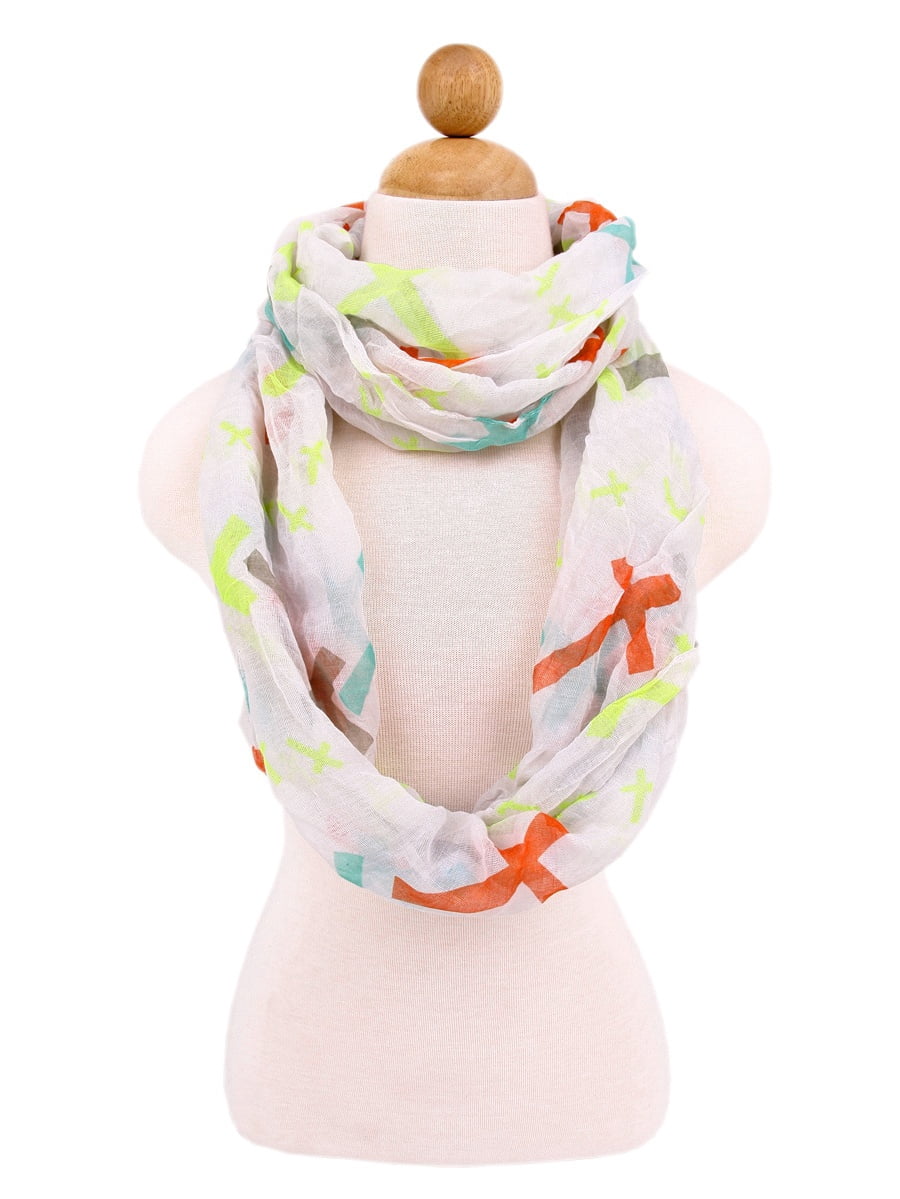 Premium Cross Design Infinity Loop Fashion Scarf - Walmart.com