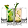 Premium Crystal Bubble Base Highball Collins Glasses Set of 412OZ