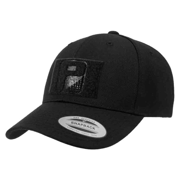 Pull Patch Curved Bill Premium Snapback Hat | Black Baseball Cap | 2x3 in Loop Surface to Attach Morale Patches