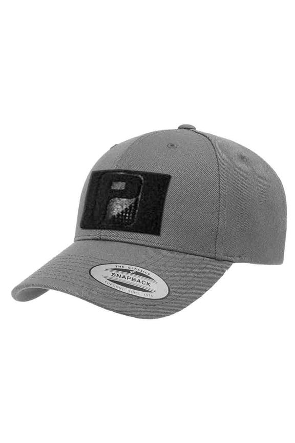 Curved Bill Premium Snapback Hat | Black Baseball Cap | 2x3 in Loop Surface to Attach Morale Patches