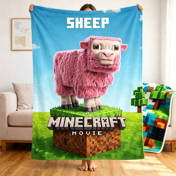 Premium Custom Flannel Blanket Personalized Soft Cozy Throw Blanket All Season Washable For Sofa Couch Bed Gift Home Dcor - Minecraft 06 50x60