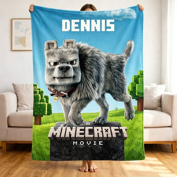 Premium Custom Flannel Blanket Personalized Soft Cozy Throw Blanket All Season Washable For Sofa Couch Bed Gift Home Dcor - Minecraft 08 60x80
