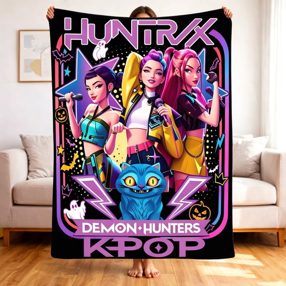 Premium Custom Flannel Blanket Personalized Soft Cozy Throw Blanket All Season Washable For Sofa Couch Bed Gift Home Dcor - Kpop Fantasy Warrior 20 60x80
