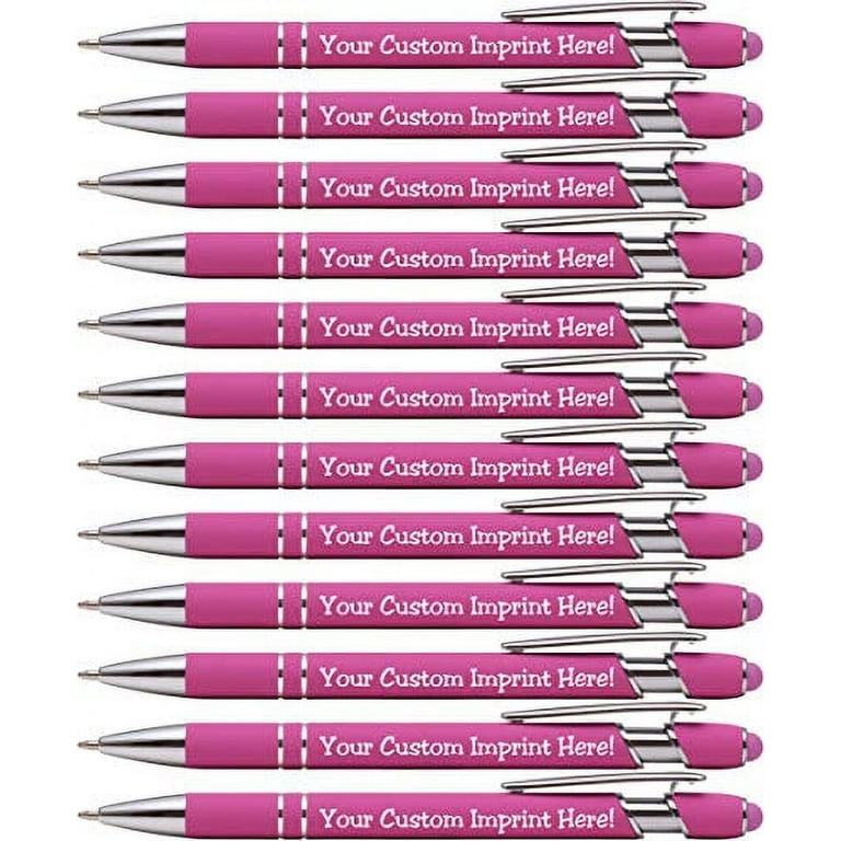 Custom Colored Ink Pens Soft-touch | Neon Ink Colors | Personalized  Imprinted Message of Choice - 12 pcs/pack
