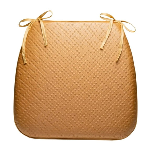 D-Shaped Dining Chair Cushions with Ties Thick Comfortable Seat Pads for Kitchen Chairs Removable Washable Cover Non- Backing Textured Foam Indoor Use Home Decor