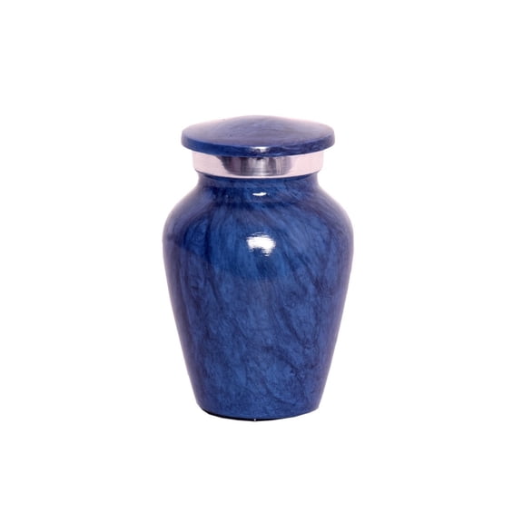 Premium Dcor Ocean Mist Small Keepsake Cremation Urn for Human Ashes with Velvet Box -(3. in)