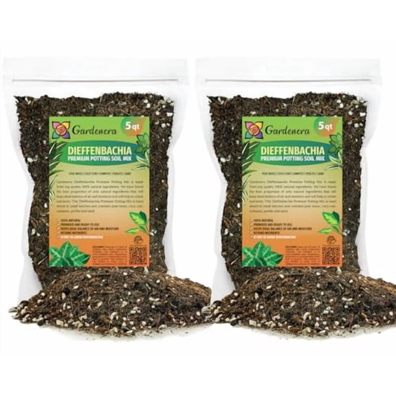 Premium DIEFFENBACHIA Potting Soil Mix - Ideal for Growing Robust and Healthy Dieffenbachia - 10 Quart